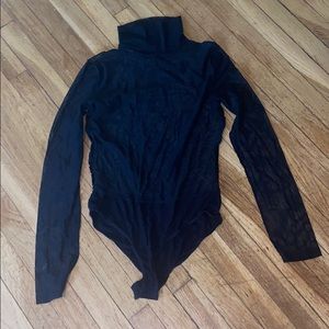 Sold! Turtle neck mesh bodysuit